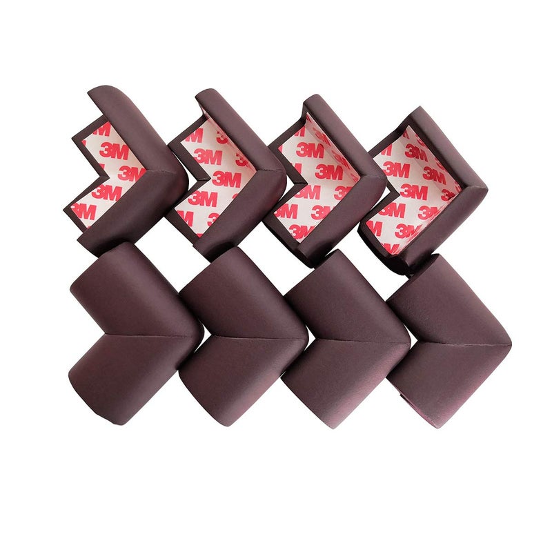 AnFun Corner Protector Baby Proof | Corner Guard Child Safety for Babies, Toddlers, Kids | Foam Corner Covers for Furniture, Table, Desk | 8 Pack (Brown) - Image 1